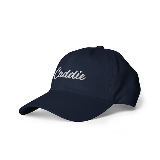 Caddie hat - golf gift (white embroidery)