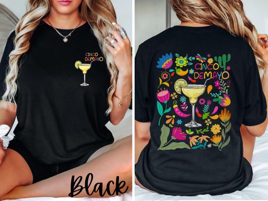 Cinco de Mayo Boho Floral Margarita Shirt, Cinco de Mayo Tee