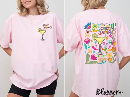 Cinco de Mayo Boho Floral Margarita Shirt, Cinco de Mayo Tee