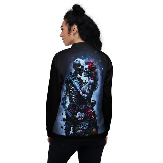 Black Jacket Halloween Skeleton , modern Design , Skull Design , Skull Jacket