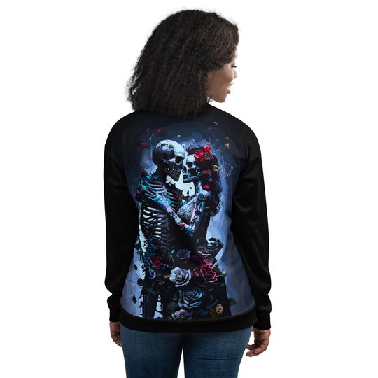 Black Jacket Halloween Skeleton , modern Design , Skull Design , Skull Jacket