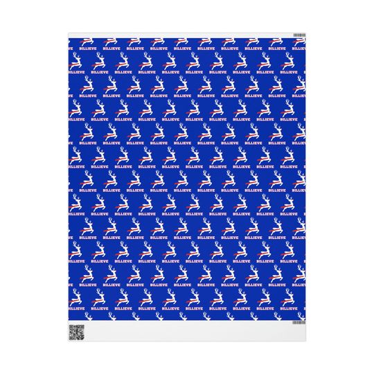 Buffalo Football Reindeer Wrapping Paper