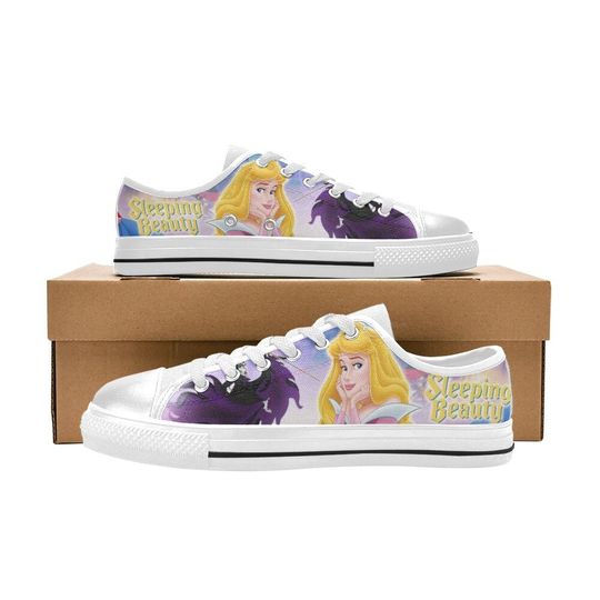 Sleeping Beauty Low Top Shoes Sneakers, Sleeping Beauty Low Top Shoes