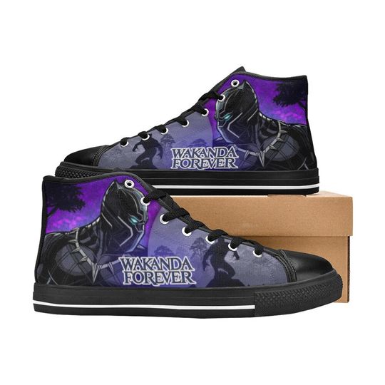 Black Panther Hero High Top Shoes Sneakers