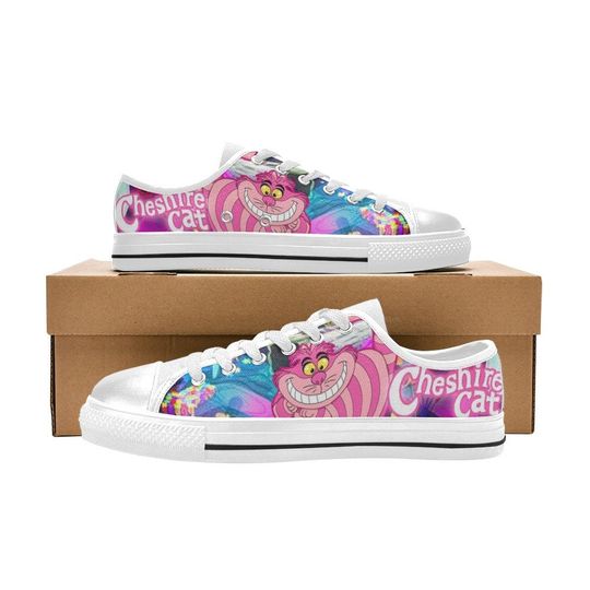 Alice in Wonderland Low Top Sneakers, Cheshire Cat Low Top Sneakers