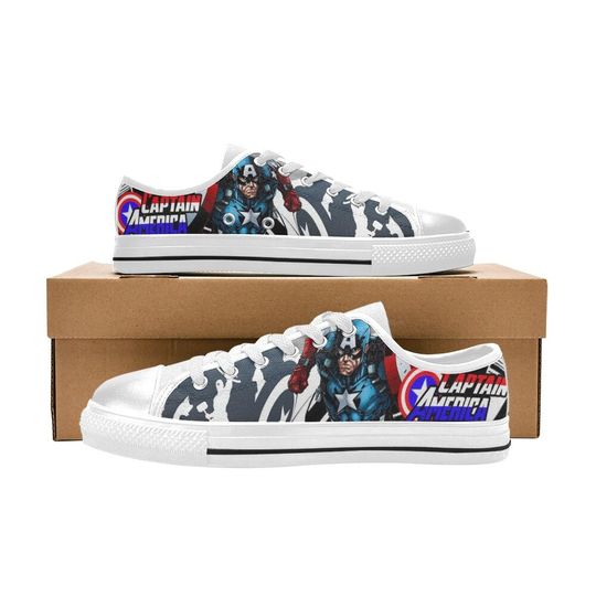 Captain America Low Top Sneakers Shoes