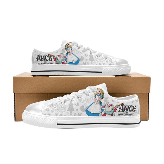 Alice in Wonderland Cheshire Cat Low Top Sneakers, Cheshire Cat Low Top Sneakers