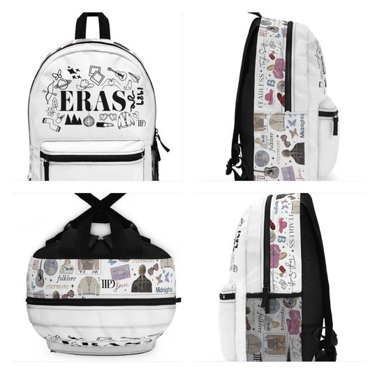 Eras Tour Books Backpack| Back to School| Durable | Adjustable| All Albums| Rucksack