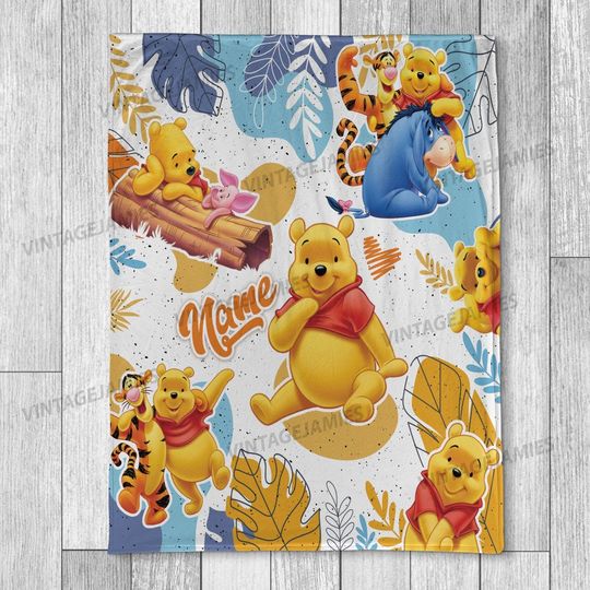 Personalized Winnie The Pooh Blanket, Disney Winnie The Pooh Blanket