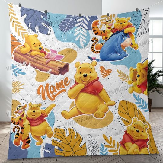 Personalized Winnie The Pooh Blanket, Disney Winnie The Pooh Blanket