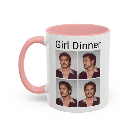 Pedro Pascal Girl Dinner Two-Tone Mug