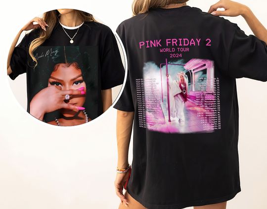 Pink Friday 2 Airbrush Nicki Minaj 2 Sided Double Sided Shirt