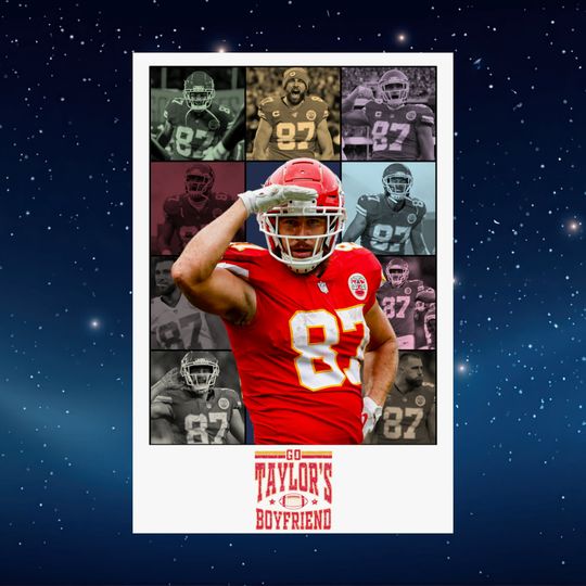 Eras Tour, Travis Version, Kelce Football Poster