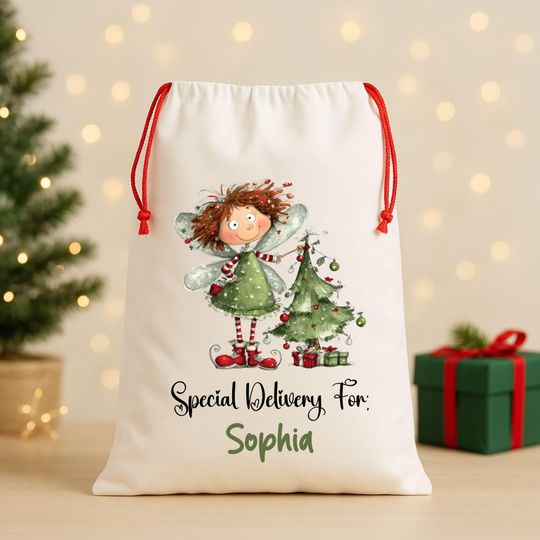 Personalized Santa Bag - Personalised Santa Sack | Christmas Present Sack | Baby's First Christmas Gift-Special Delivery For Santa Sack