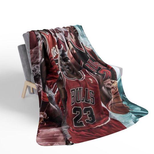 Michael Jordan Sherpa Fleece Blanket, Chicago Bulls Gift