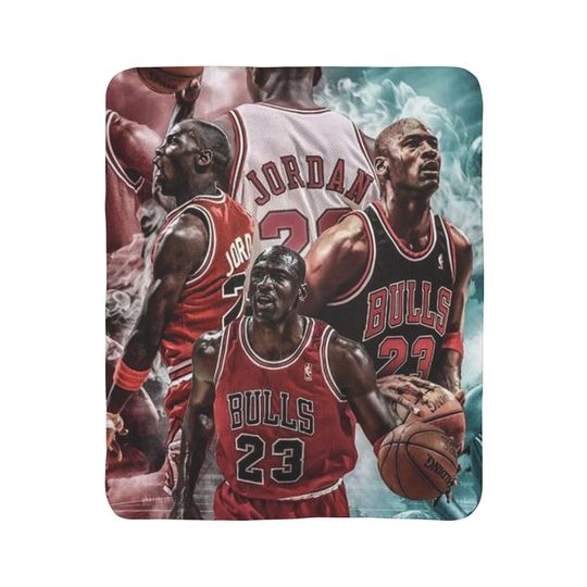 Michael Jordan Sherpa Fleece Blanket, Chicago Bulls Gift