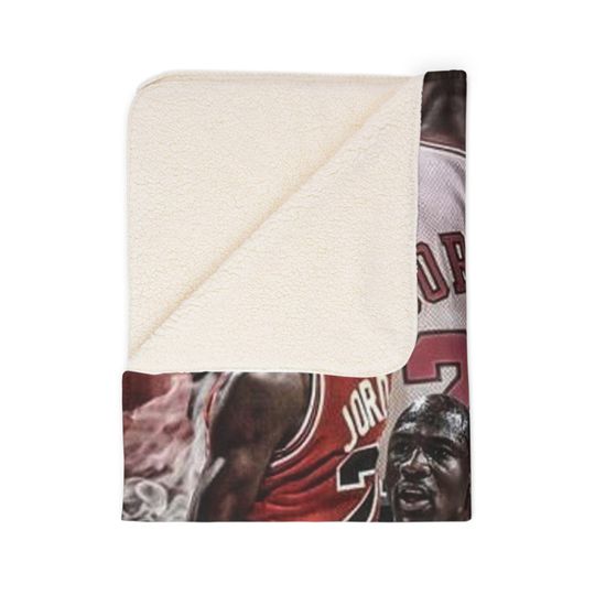 Michael Jordan Sherpa Fleece Blanket, Chicago Bulls Gift