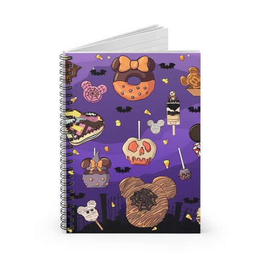 Disney Halloween Snacks Notebook|Spiral Notebook - Ruled Line