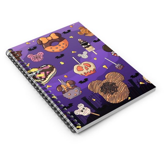 Disney Halloween Snacks Notebook|Spiral Notebook - Ruled Line