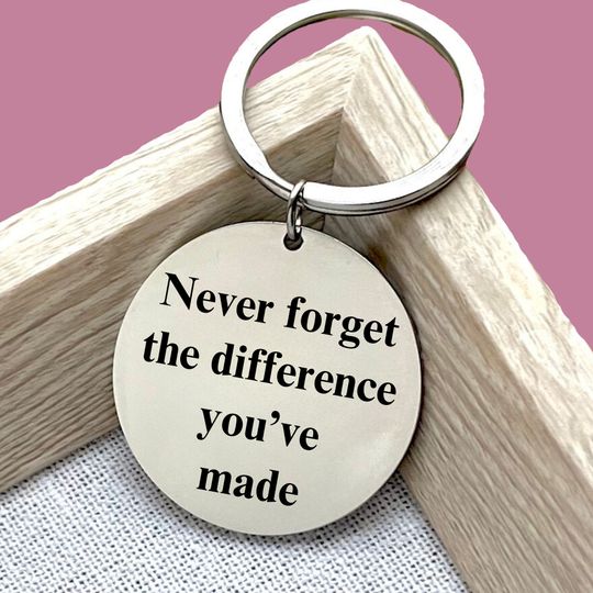 Stainless Steel Keychain: Teacher, Mentor, Volunteer Gift