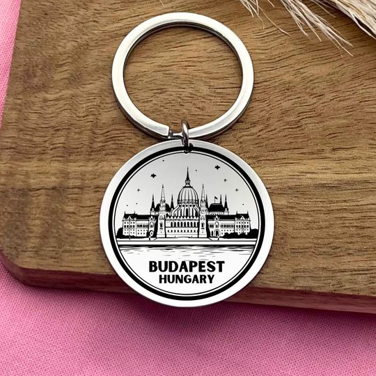 Budapest Keychain: Stainless Steel Souvenir Keyring
