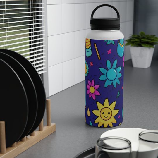 Stainless Steel Water Bottle, Handle Lid, Bottle Gift