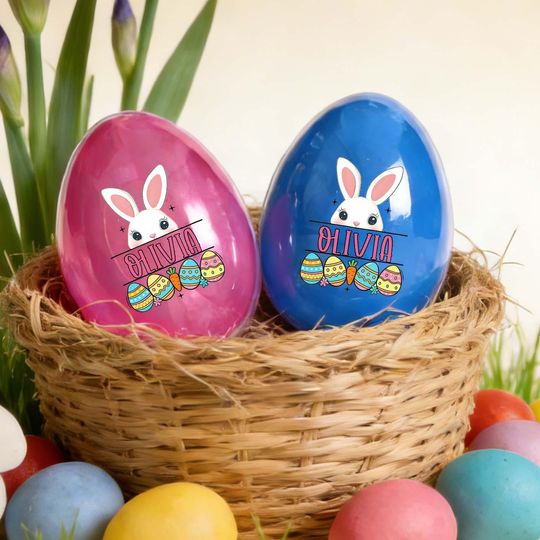 Personalised Fillable Easter Egg  Custom Easter Gift for Kids & Adults