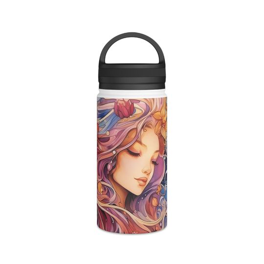Stainless Steel Water Bottle, Handle Lid