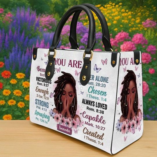 Personalized Black Women Handbag, Afrocentric Graffiti Art Bag with Custom Name, African American Bag, Unique Gift for Her