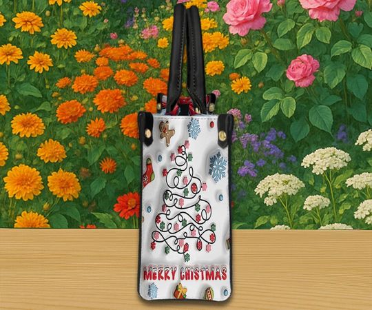 Personalized Snowman Family Christmas Handbag, Custom Holiday Purse with Funny Chillin With My Snowmies Design, Xmas Gift for Her