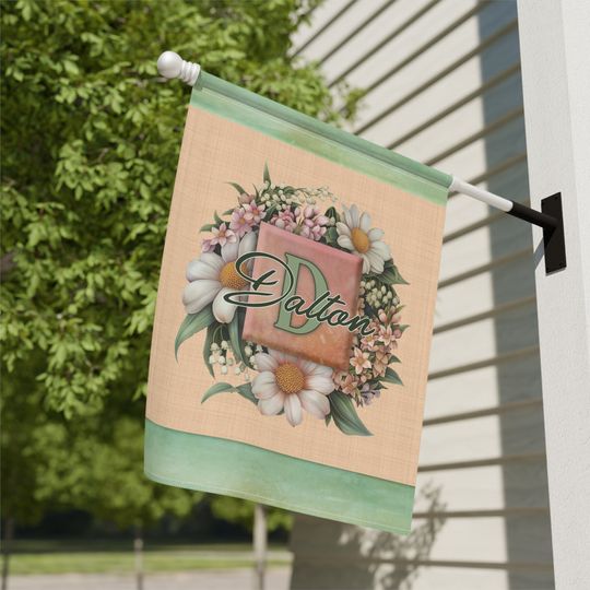 Personalized monogram house flags