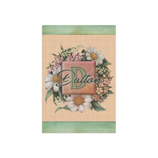 Personalized monogram house flags