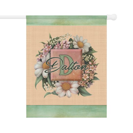 Personalized monogram house flags