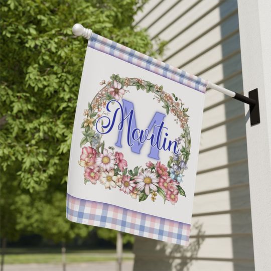 Personalized monogram house flags