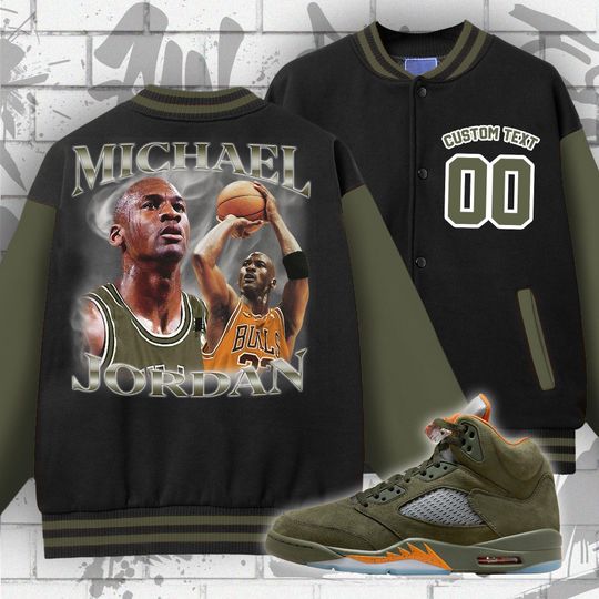 Olive Unisex Varsity Jacket, Varsity Jacket