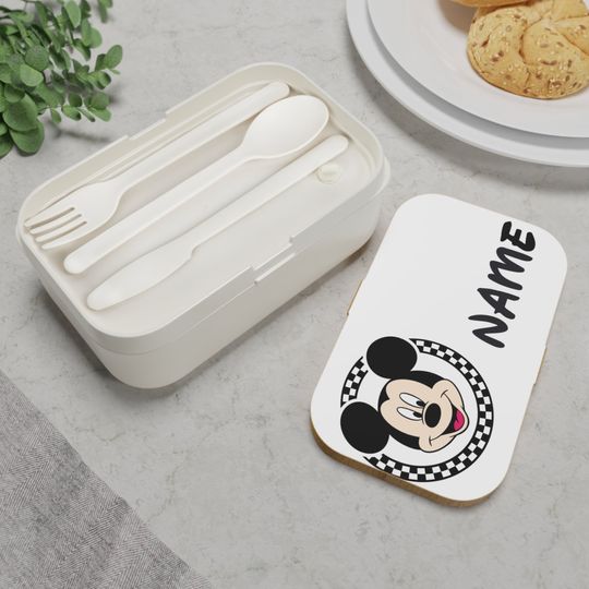Mickey Mouse Personalized Bento Lunch Box, Student Lunch Box, Back To School Gift