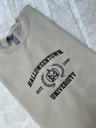 Halloweentown Embroidered Sweatshirt, Retro Halloweentown Sweatshirt
