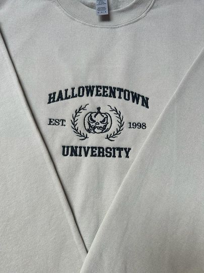 Halloweentown Embroidered Sweatshirt, Retro Halloweentown Sweatshirt