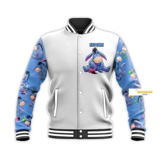 Eeyore Baseball Jacket, Disney Eeyore Jacket, Cute Eeyore Jacket, Disney Family Jacket