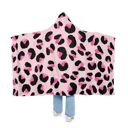 Cheetah Print Camo Hooded Snuggle Blanket