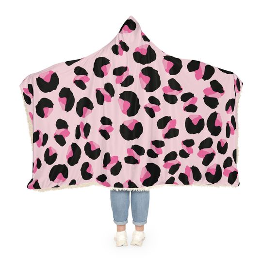 Cheetah Print Camo Hooded Snuggle Blanket