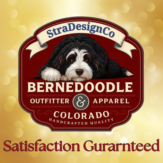 Personalized Sheepadoodle Ceramic Ornament - Two Sided Clay Scene