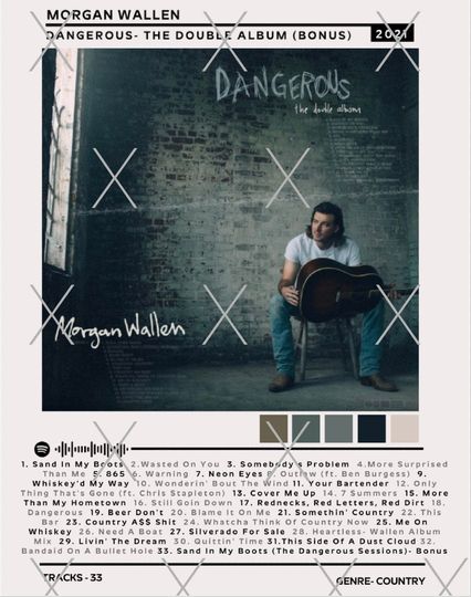 Wallen Western Dangerous: The Double Album Poster