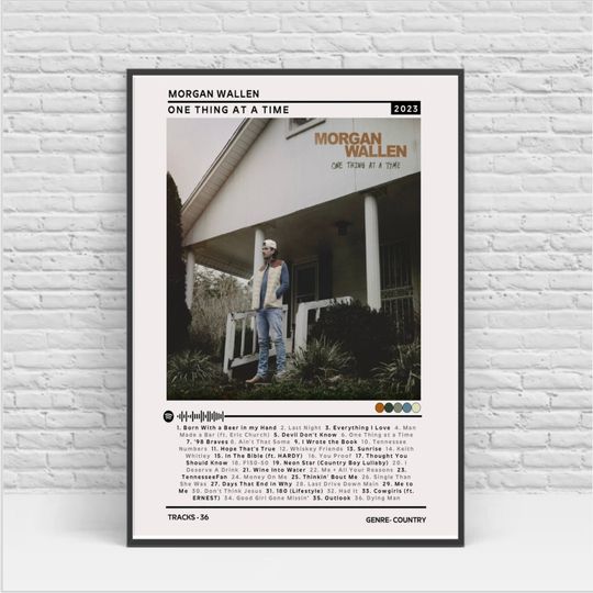 Wallen Western One Thing At A Time Album Poster