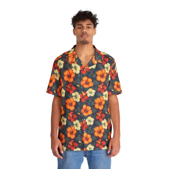 Hibiscus Hawaiian Aloha Shirt, Aloha Shirt