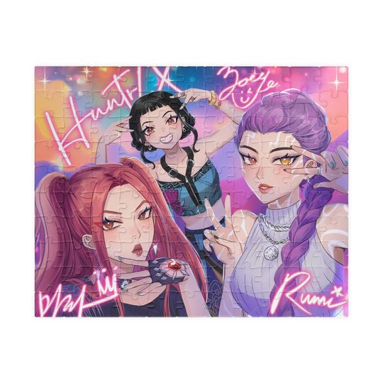 K-Pop Demon Hunter Huntrx Rumi Zoey Mira Puzzle Jigsaw