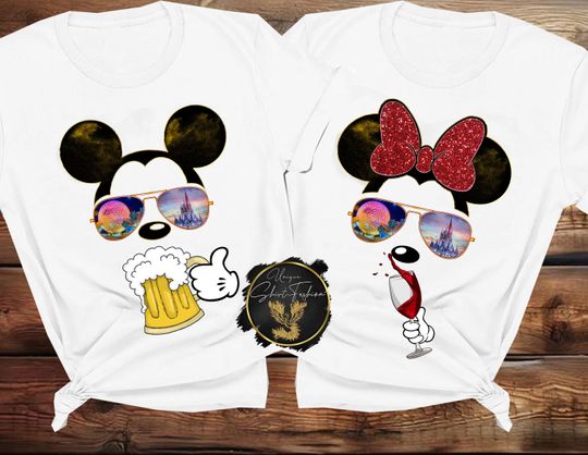 Disney Cheers Beers and Mickey Ears, Drinking Around the World shirts