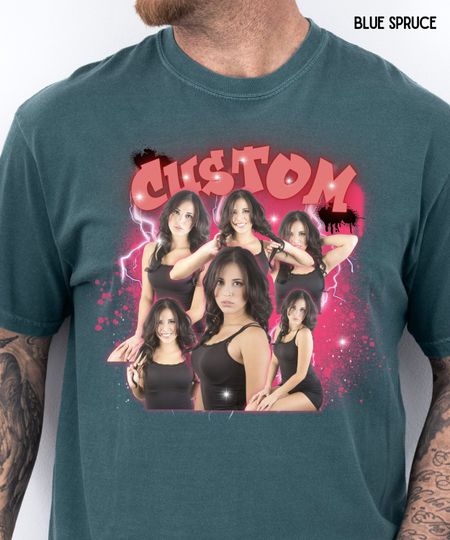 Custom 90s Bootleg Rap Shirt with Photos