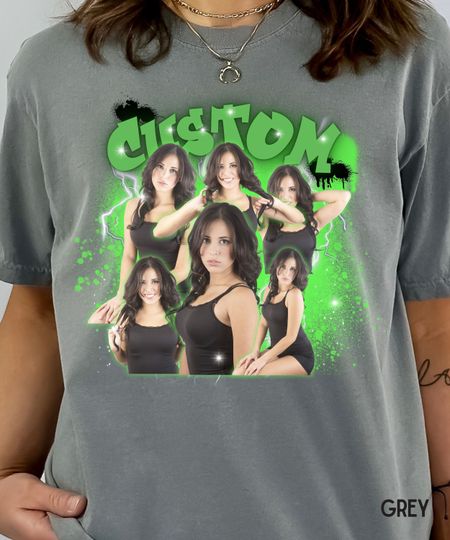 Custom 90s Bootleg Rap Shirt with Photos