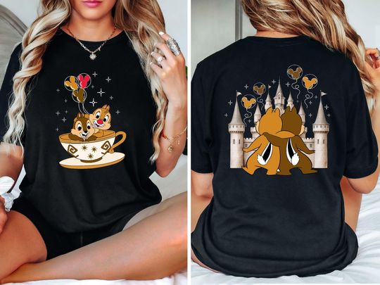 2 Sided Chip And Dale Shirt, Disney Double Trouble T-Shirt